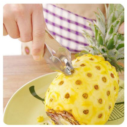 MoonLand 203  Alat Penjepit Pengupas Mata Nanas / Stainless Steel Pineapple Seed Remover Cutting Cli