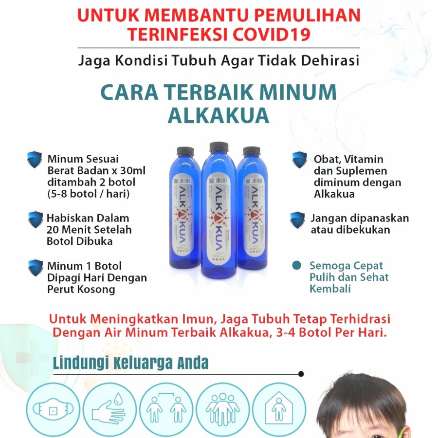 Air Minum Kesehatan ALKAKUA 500 ml Alkali Kesehatan x 24 pcs per box