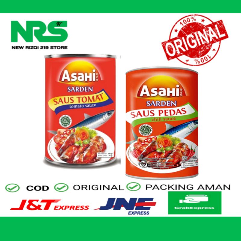 

Asahi Sardines Saus Pedas / Saus Tomat 155G