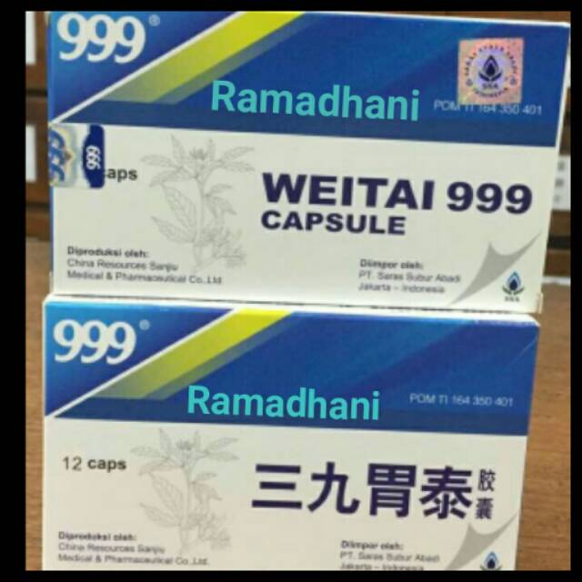 Weitai 999 Capsule - wei tai - Obat sakit maag herbal China