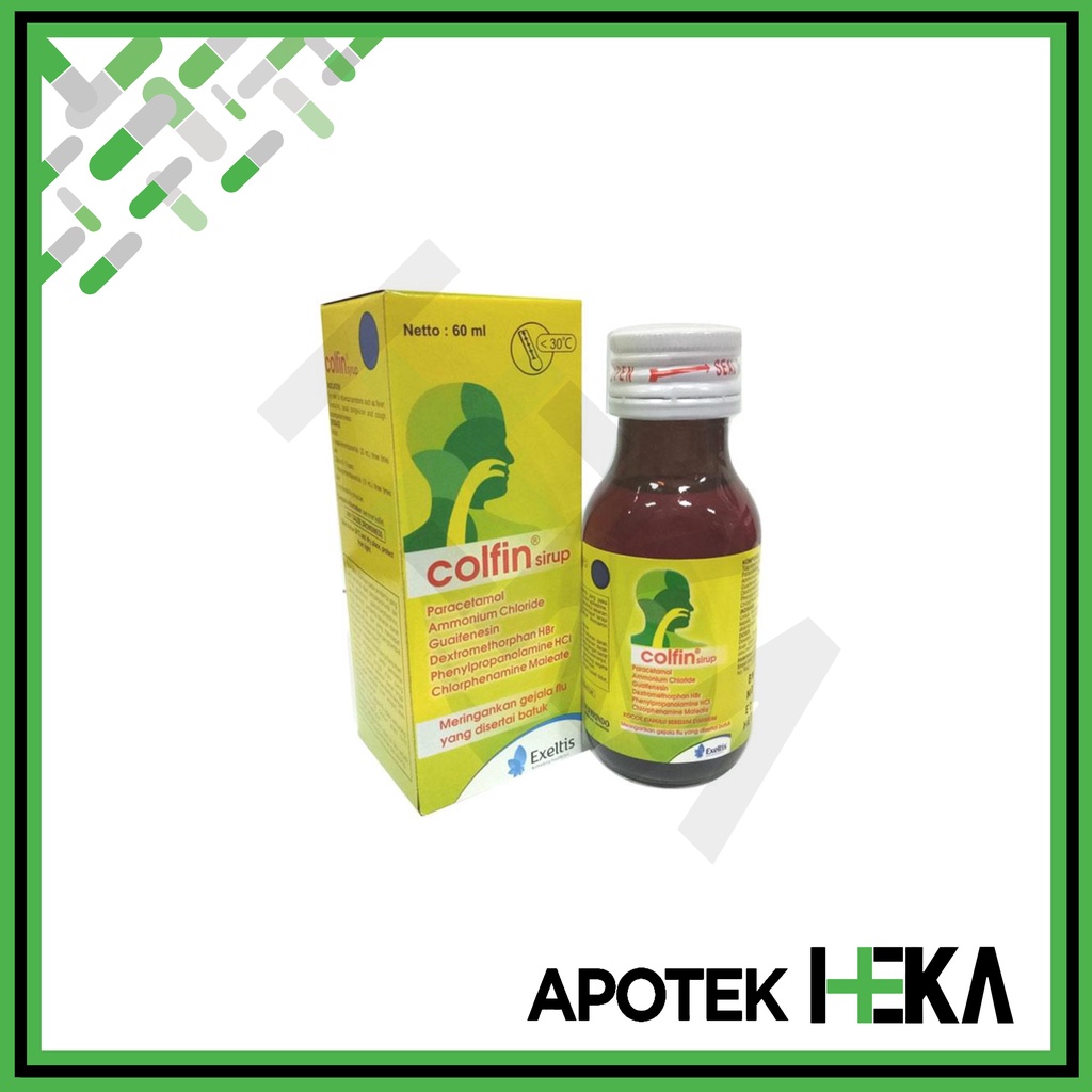 Colfin Sirup 60 ml - Sirup Meringankan Gejala Flu disertai Batuk (SEMARANG)