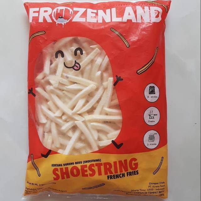 Murah Frozenland French Fries Kentang Shoestring 2,5 Kg