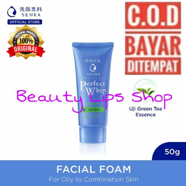 SENKA - Perfect Whip Fresh Anti Shine Facial Foam From Japan 50g - Untuk Kulit Berminyak