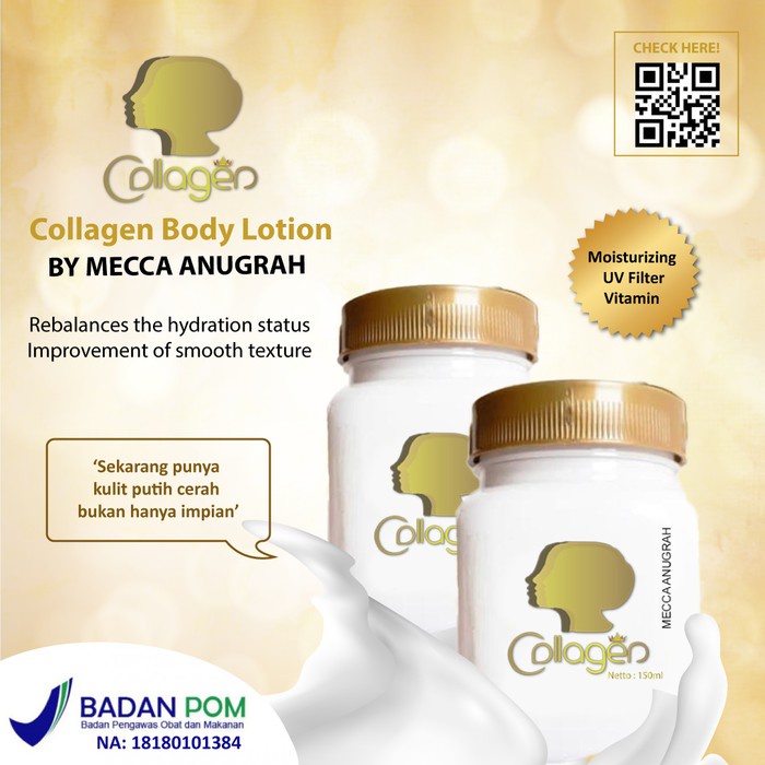 Mecca Anugrah Collagen Body Lotion by SYB I Bibit Collagen Pemutih