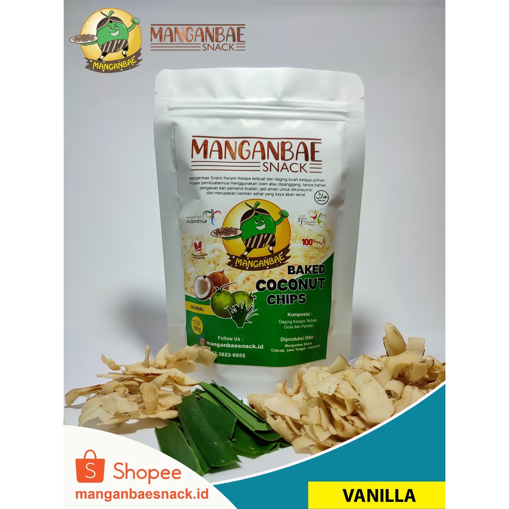 

RASA VANILLA - Keripik Kelapa Manganbae Snack (Coconut Chips)