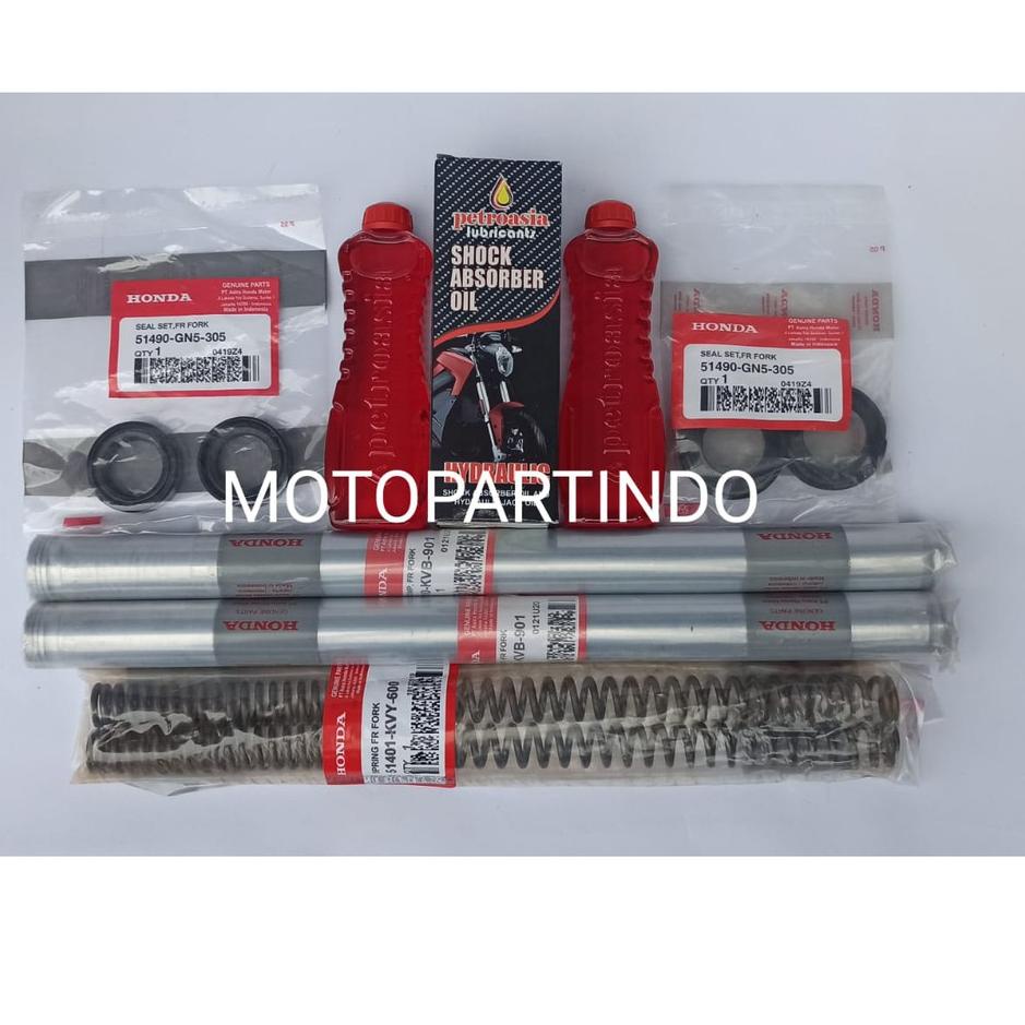 New PAKET AS SHOCK PLUS SEAL SHOCK OLI SHOCK & PER SHOCK DEPAN VARIO 110 KARBU BEAT LAMA BEAT VARIO 