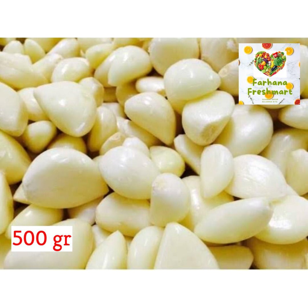 

JUAL MURAH BAWANG PUTIH KATING KUPAS 500 GR