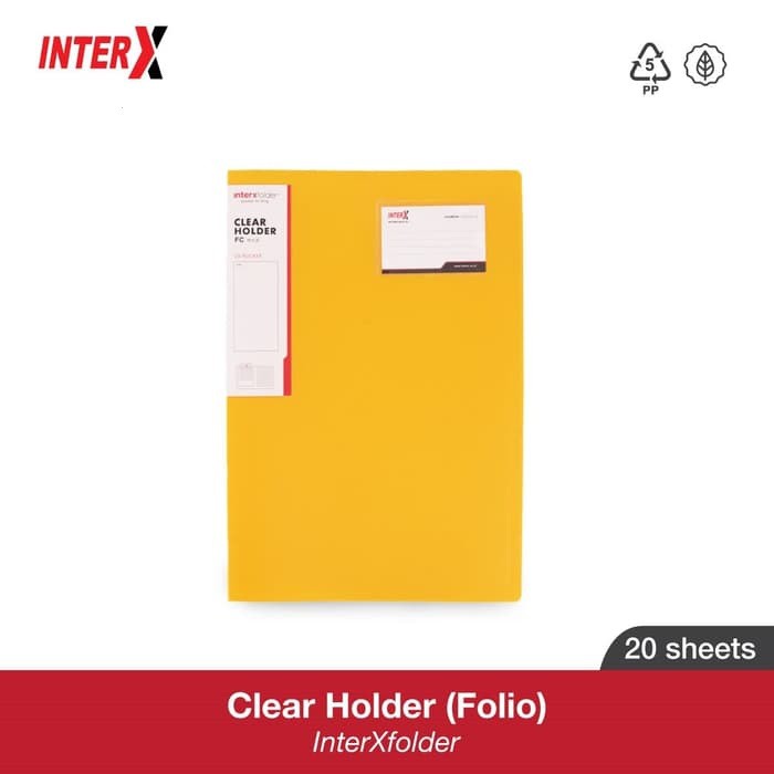 

InterX Clear Holder FC 20 pocket / display book isi 20 pocket interx / clear holder document isi 20