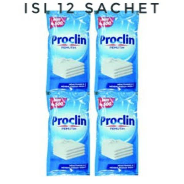 PROCLIN PEMUTIH BAJU PAKAIAN MENGHILANGKAN NODA 1PACK ISI 12 SACHET