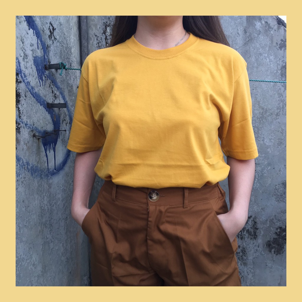 Kaos Polos Mustard