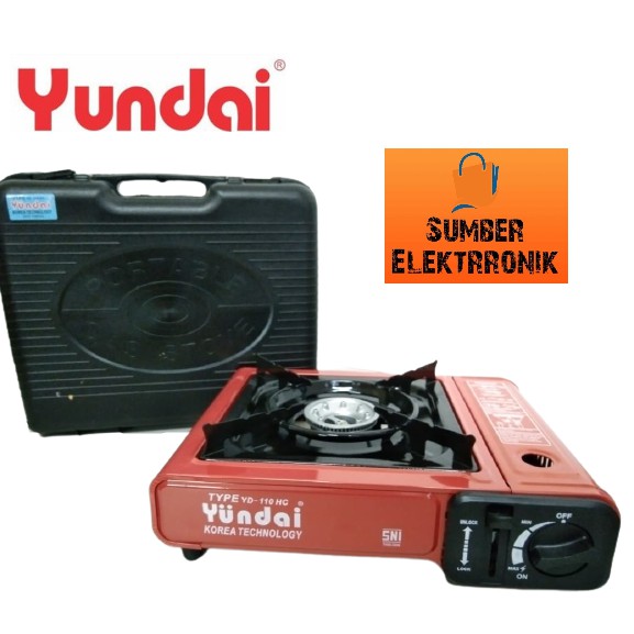 Kompor Portable YUNDAI YD-110HC 2in1 (Tabung Keleng &amp; LPG) Free Bubble