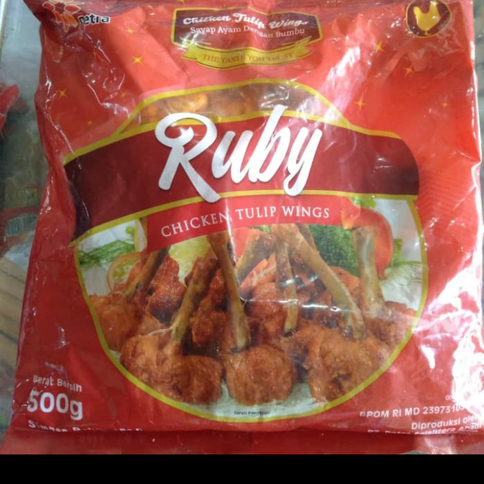 

Rubby tulip wings 500gr