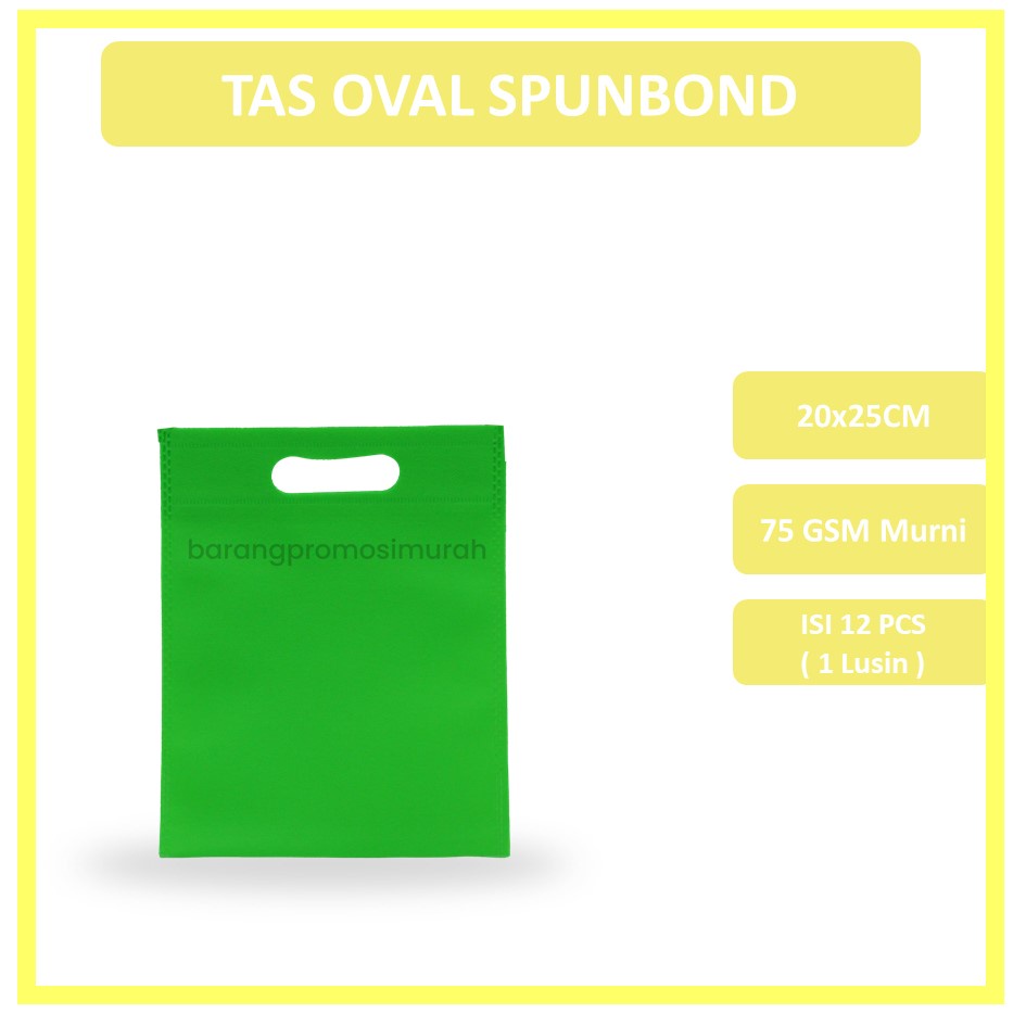 

GOODIE BAG SPUNBOND OVAL 20x25 (Kodian) / Tas Belanja Murah / Kantong Belanja / Tas Souvenir