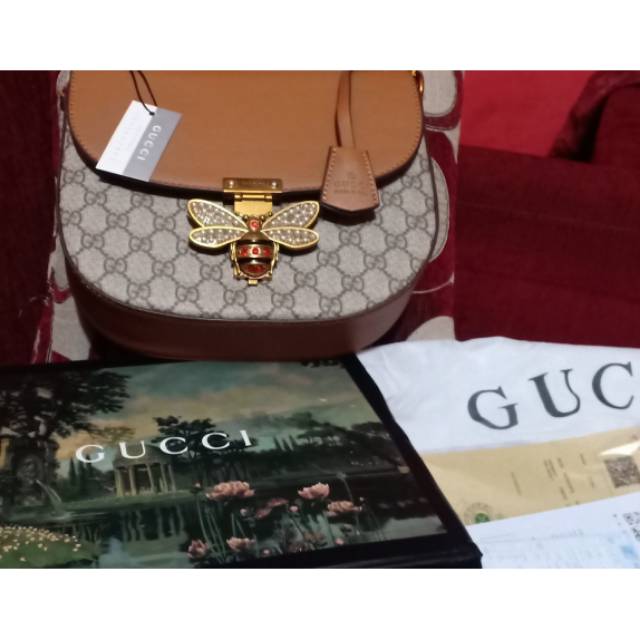 Tas gucci lebah+box magnet