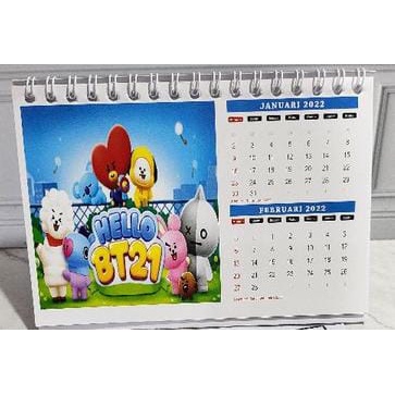 

KALENDER MEJA BTS BT21 tahun 2022/CALENDER TERBARU