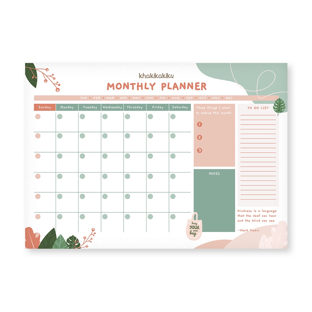 MONTHLY PLANNER