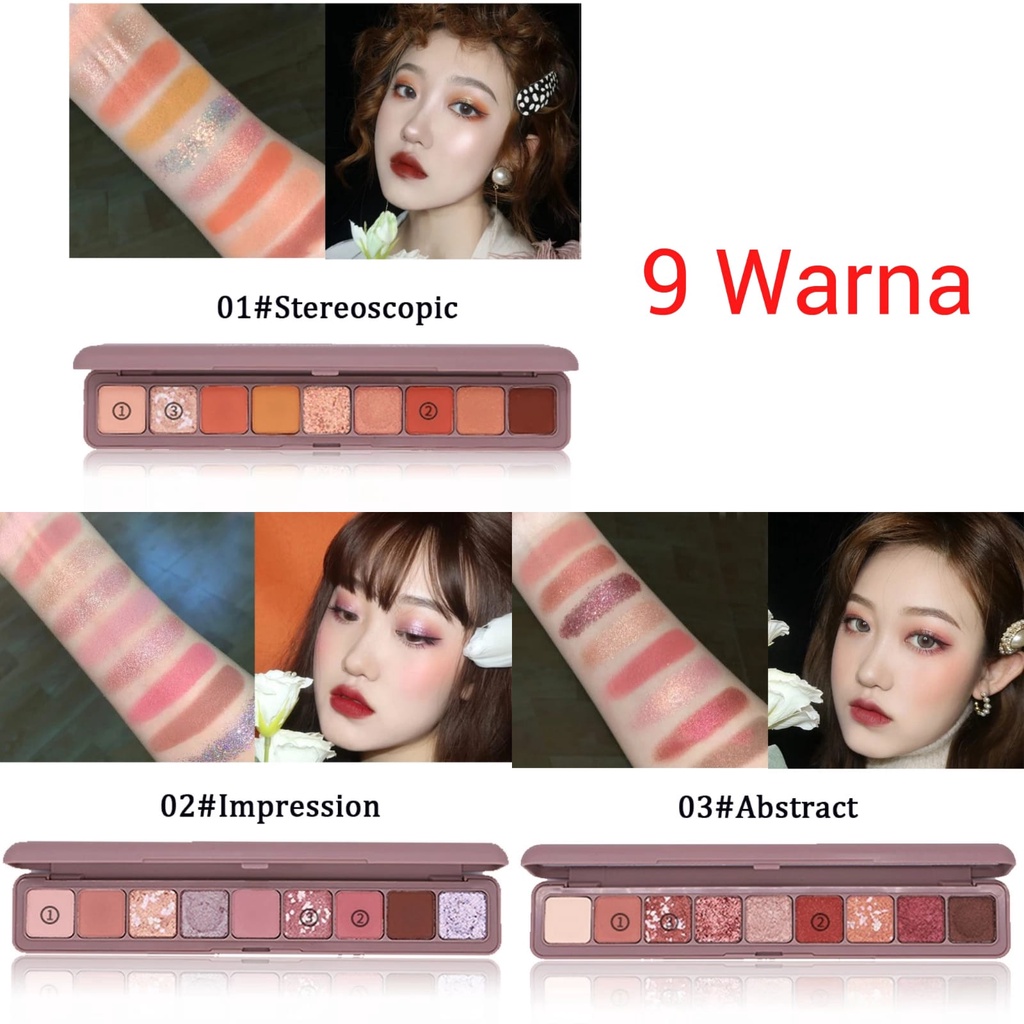 MakeUp Make Up Alat Kecantikan Eyeshadow LAMEILA Palette Matte and Glitter Eye Shadow Nude Shade Warna Matte