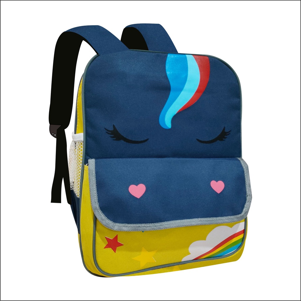 Tas Sekolah Anak Model Print karakter Lucu Ransel Untuk Anak PAUD TK SD - PG 8920