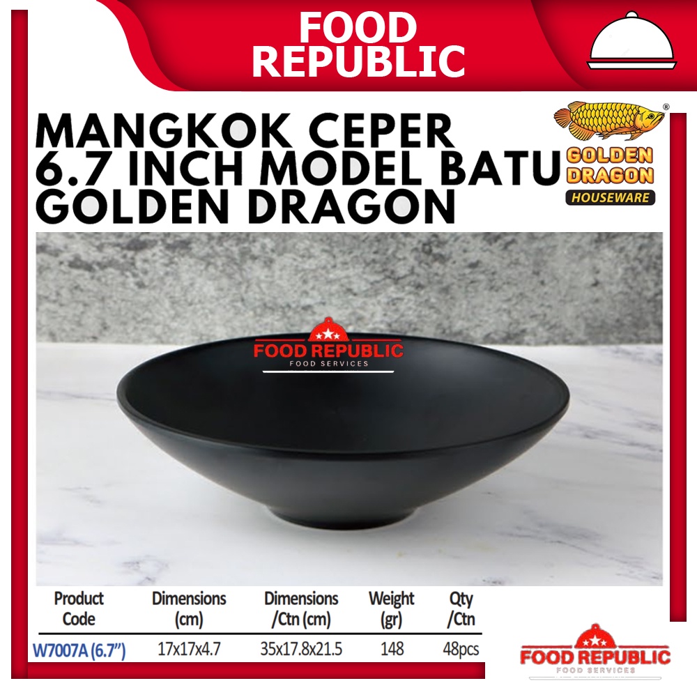 GOLDEN DRAGON MANGKOK CEPER 7 INCH MELAMINE W7007A MANGKUK MELAMIN BOWL