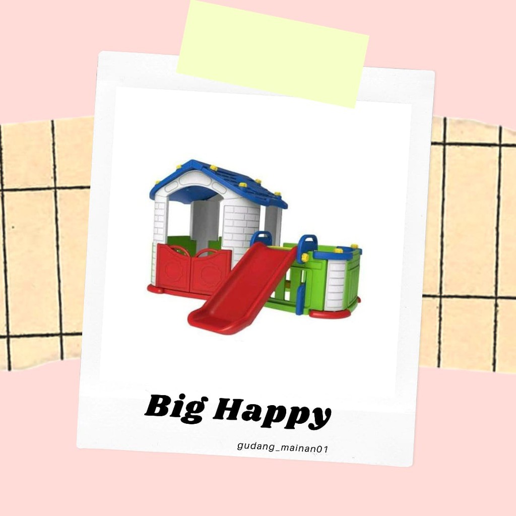 Tobebe Mainan Anak Playground Indoor Big Happy House With Slide