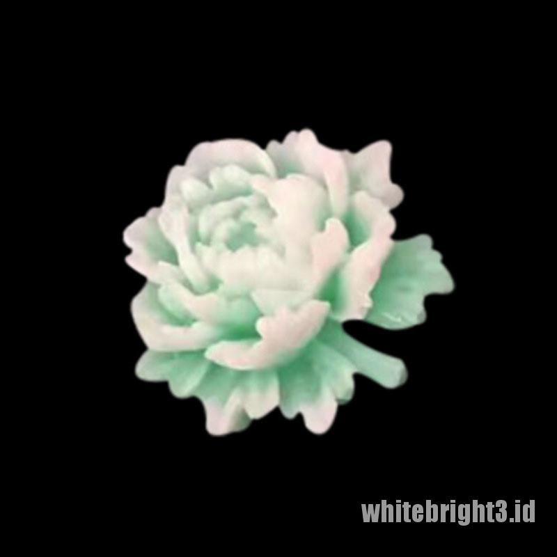 ❤White3 Warna Putih❤ Cetakan Adonan Kue Fondant &amp; Sabun Bentuk Bunga Rose Bloom Bahan Silikon