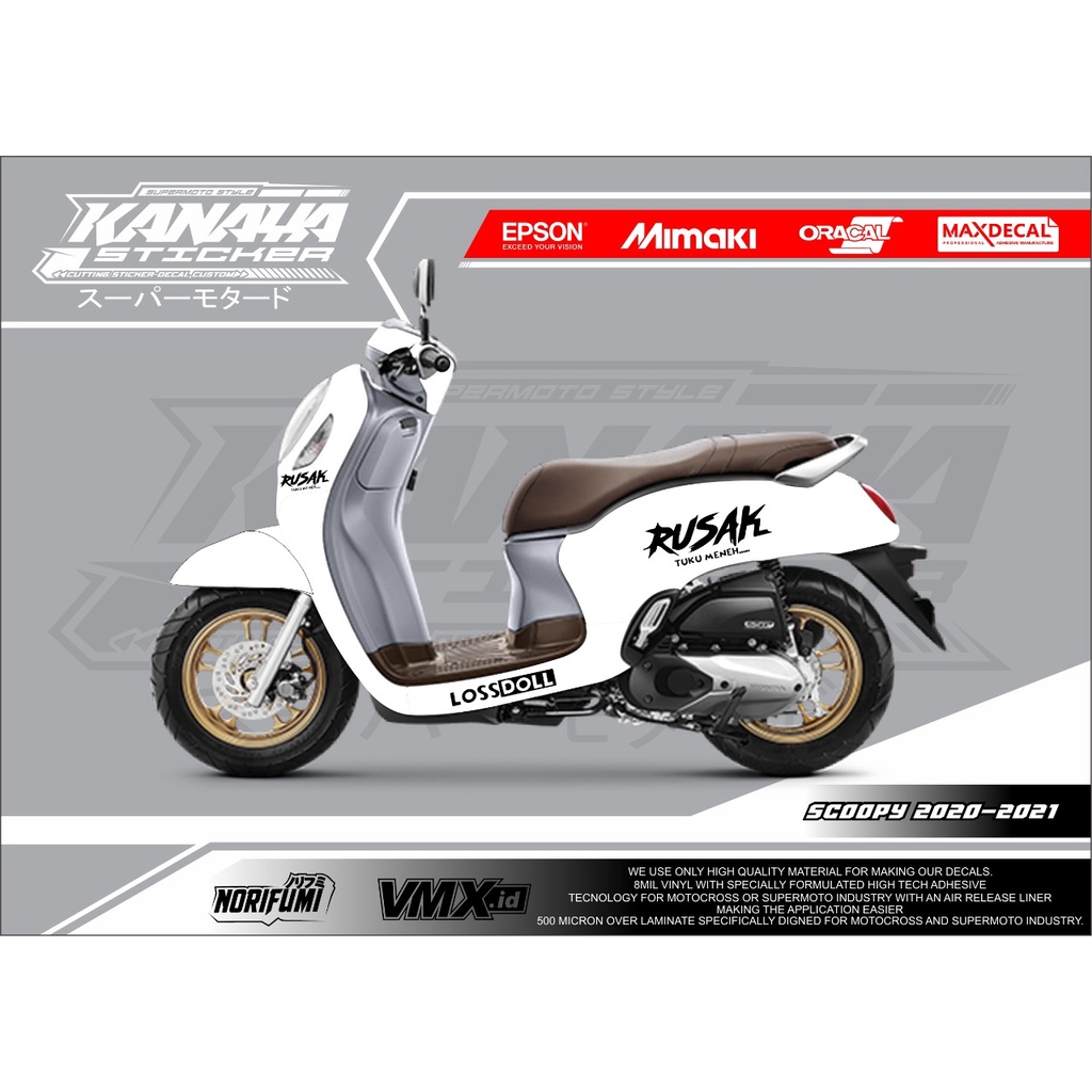 STICKER CUTTING SCOOPY / STICKER SCOOPY CUSTOM/ STICKER CUTTING SCOOPY TERMURAH-KNY2022-1