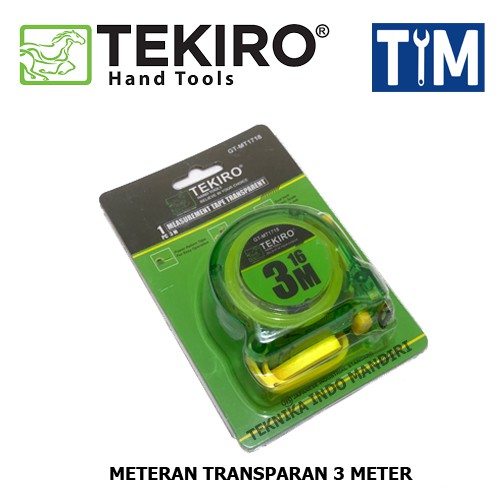 TEKIRO Meteran 3 M / Meteran Transparan 3 Meter / Meteran Tangan 3M