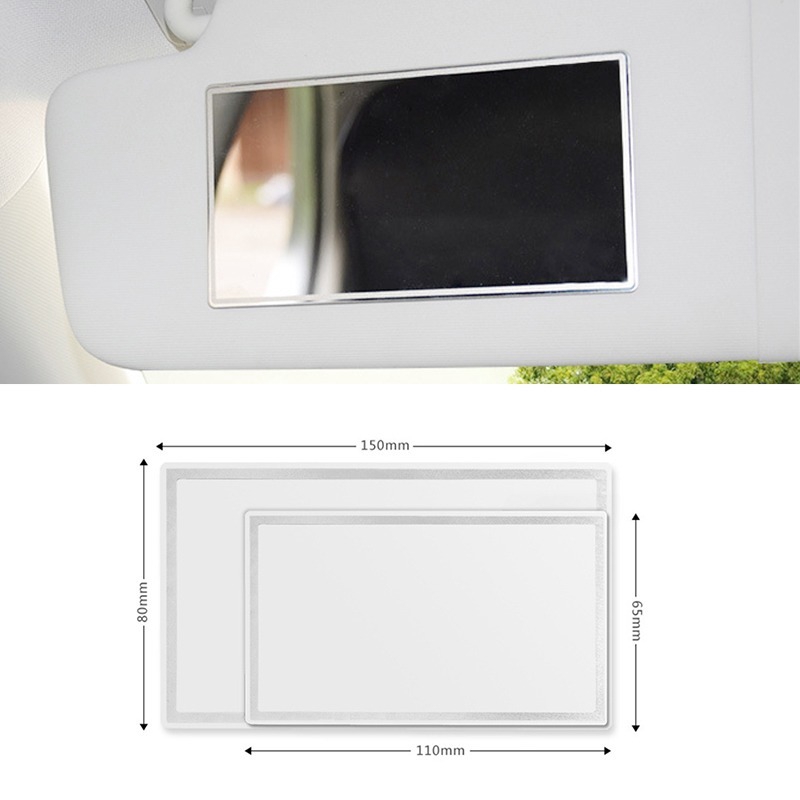 Cermin Sunvisor Interior Mobil Portable Car Makeup Sun-Shading Kosmetik Mirror Auto Sun-Shading Visor HD Cermin Vanity Mirror Universal Perekat Stainless Steel Belakang
