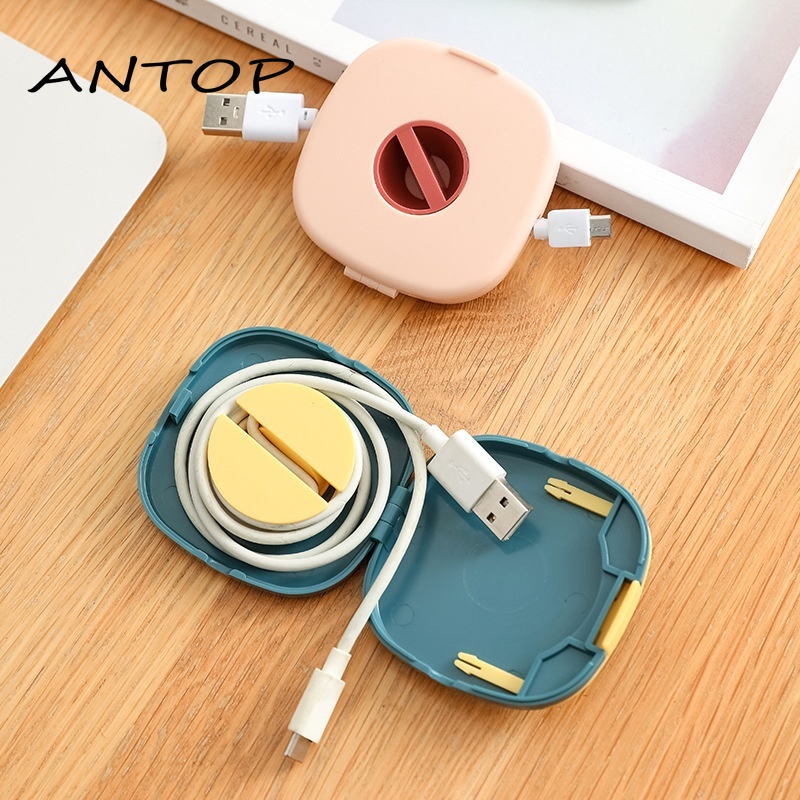 Rotatable Cable Storage Box Wire Organizer Data Winder Management Multi-function Portable Organizer ANTOP