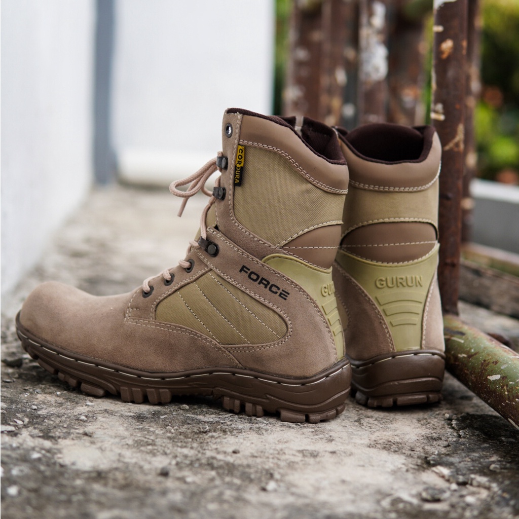 COD !! Sepatu pdl ninjaa CHEAP TINGGI Sepatu pria boots safety ujung besi kerja proyek TERMURAH