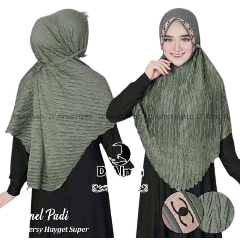 Kerudung Plisket Gelombang Hijab Instan Tali