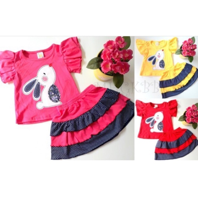 Cola bear - Setelan Rok Rabbit