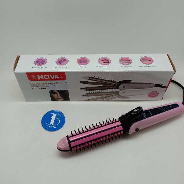 Catok Rambut 3 In 1 Nova NHC-8890 - Catok Curly 8890