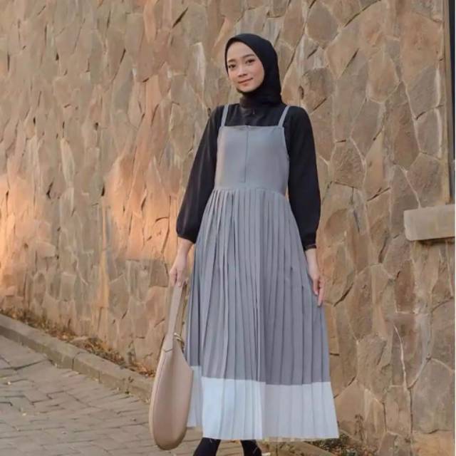 Tisha overall pakaian wanita fashion muslim baju remaja