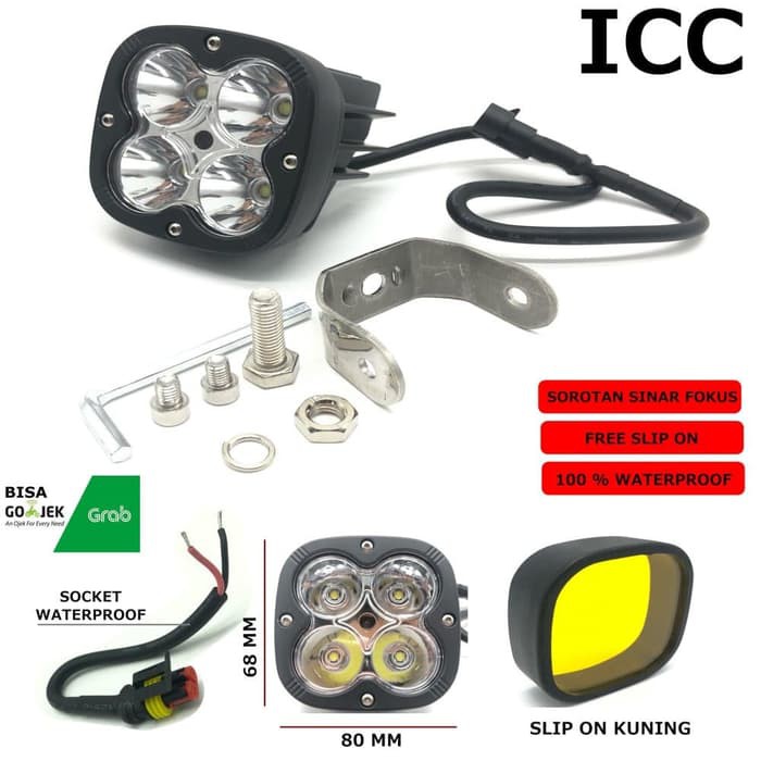 LAMPU TEMBAK 4 MATA 40 WATT MB4 I cree work light 4 mata I CWL