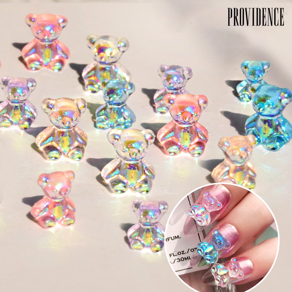 Providence 12Pcs Cute Bear 3D Nail Art Decorations Polish UV Gel DIY Manicure Ornament