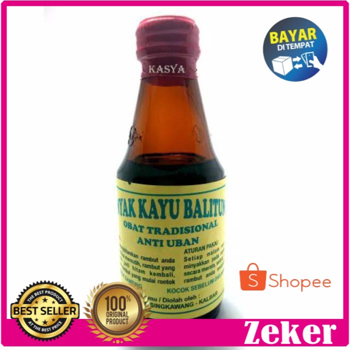 Minyak kayu balitung KALIMANTAN anti uban herbal ORIGINAL / BELITUNG PENGHITAM RAMBUT