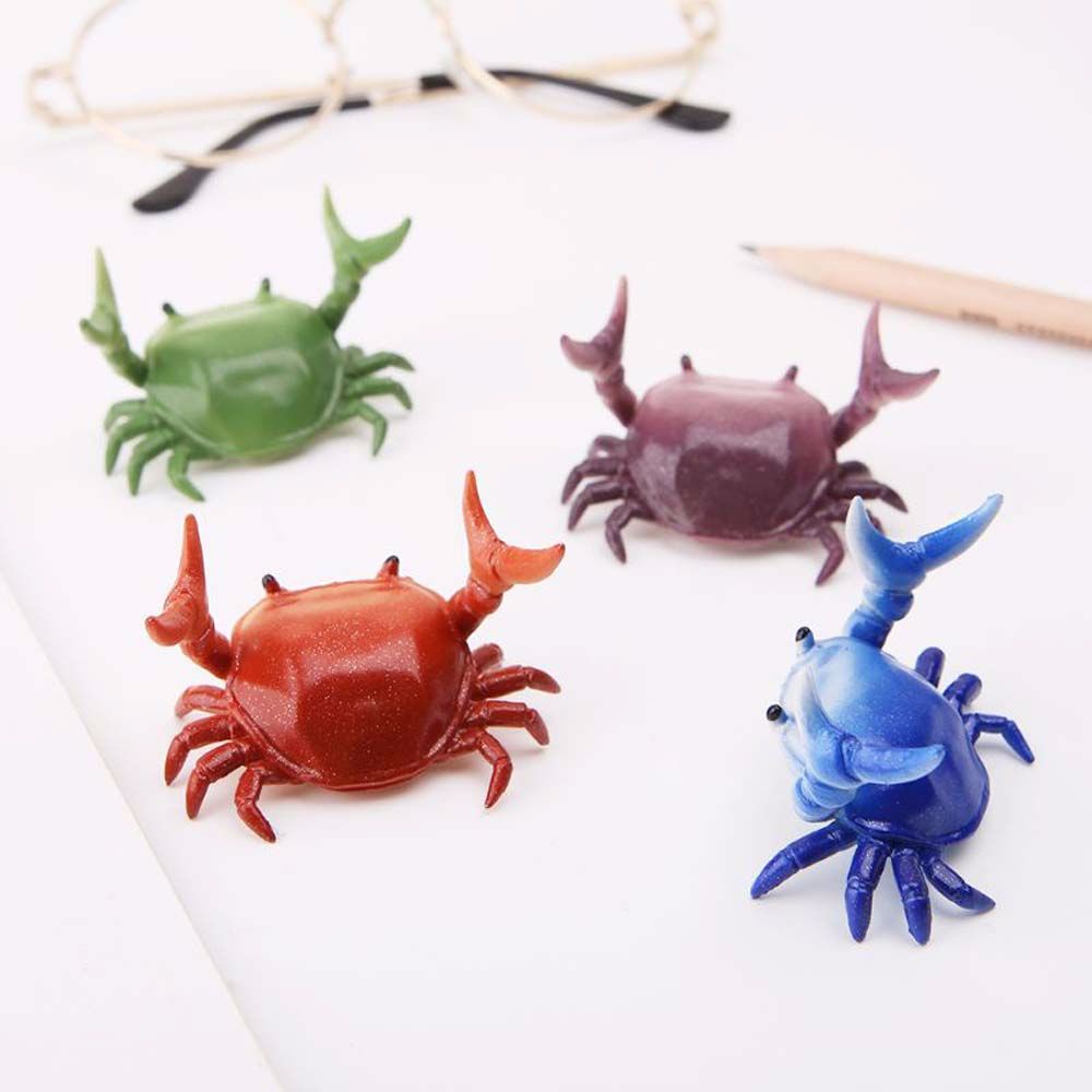 QUINTON Japanese Weightlifting Crabs Penholder Home Decoration Pencil Holder Crab Pen Holder Cute Bracket Creative Pen Holder Cartoon Toys Ornaments Stationery Storage Rack/Multicolor