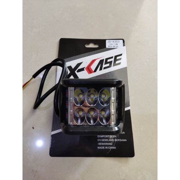 lampu Tembak 6 mata +Strobo XCASE