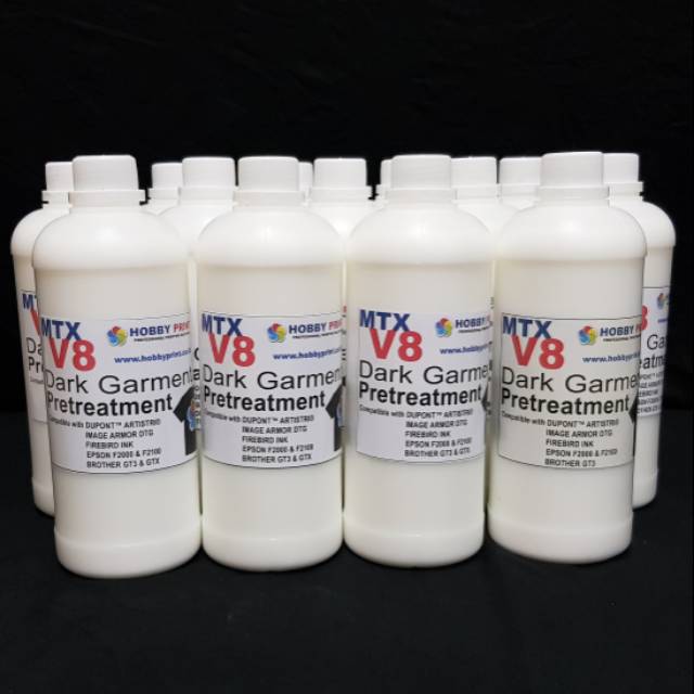 Pretreatment Dark Printer DTG Hobby Print V8 Coating Kaos Gelap 500mL
