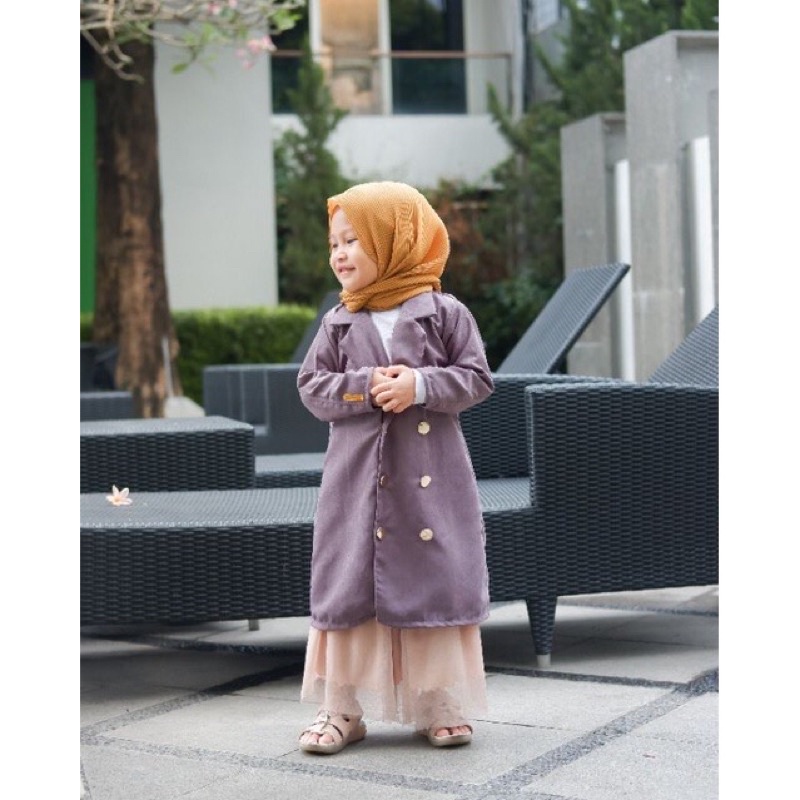 OUTER LONG COAT ANAK KOREAN STYLE PREMIUM KOREAN COAT BLAZER ANAK 1-10 THN korean coat by rumah ara blazer anak of