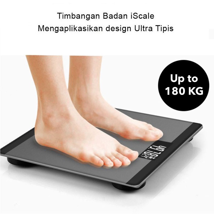 %e2%98%85 cayman %e2%98%85 iscale timbangan badan digital kaca body digital weight indikator scale beban load 180 kg timbang badan hl003