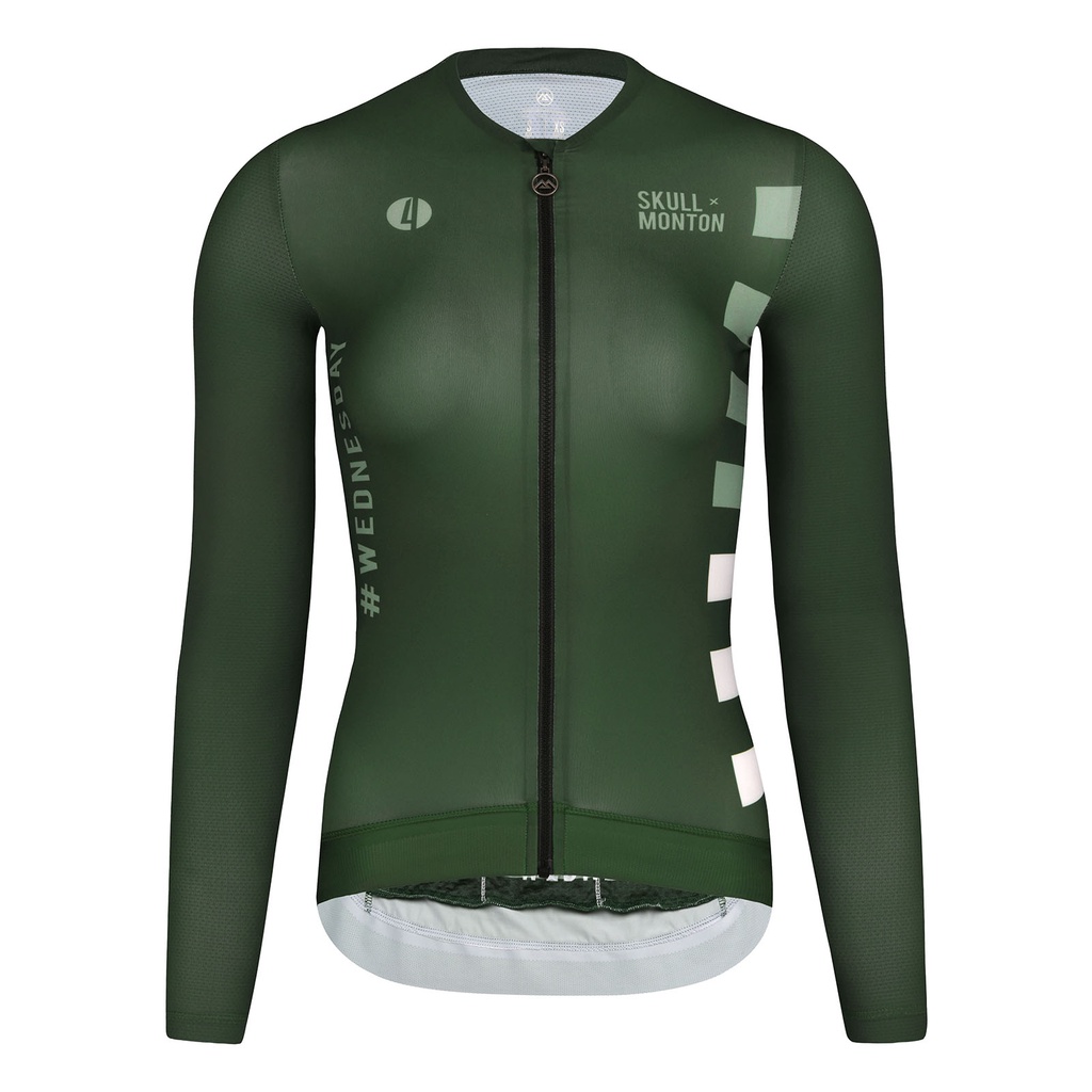 JERSEY MONTON WOMEN LONG WEDNESDAY II GREEN - BAJU SEPEDA PEREMPUAN LENGAN PANJANG