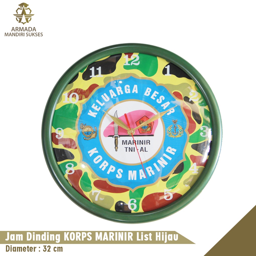 Jam Dinding Logo Marinir - Jam Dinding Marinir