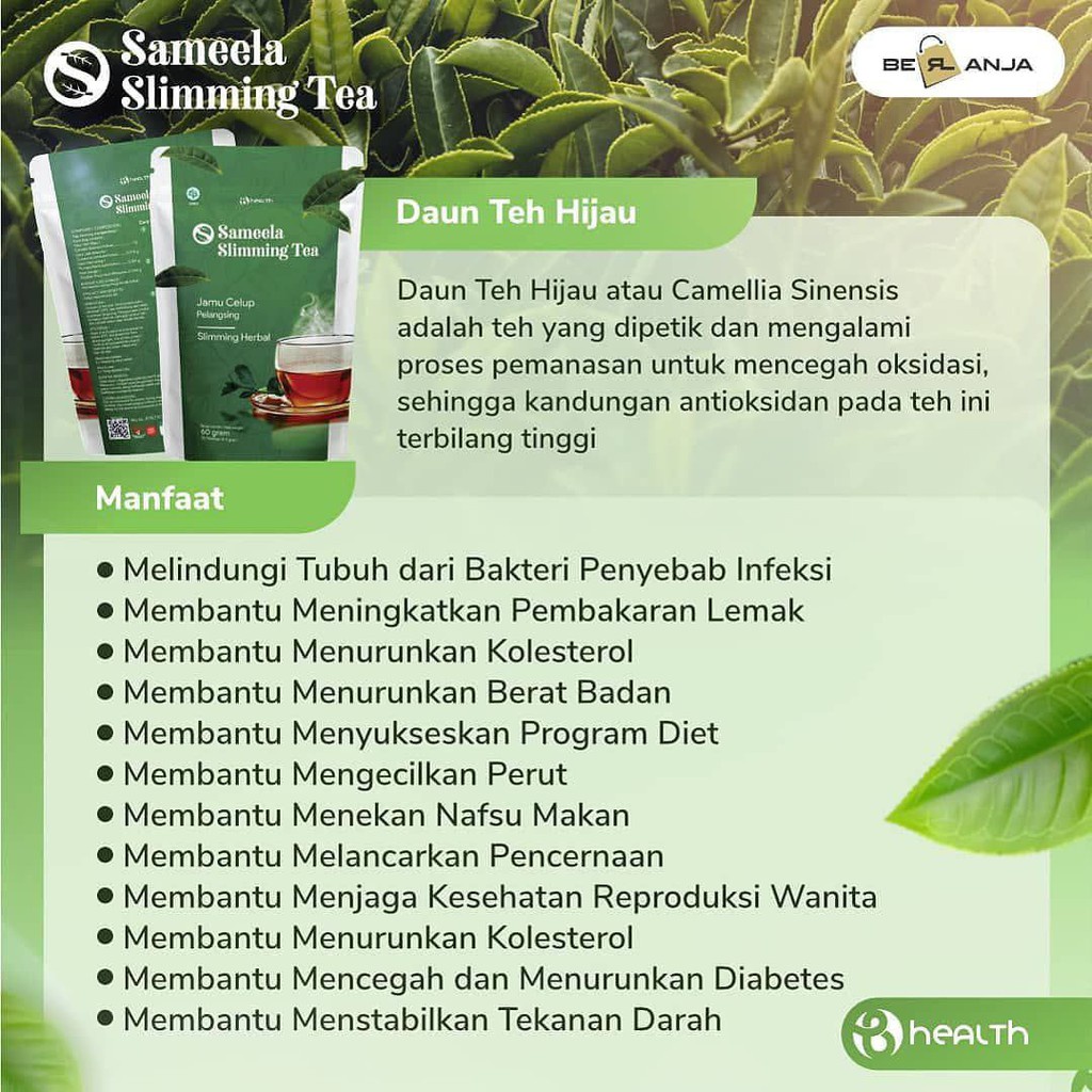 PELANGSING PERUT BUNCIT TUBUH HERBAL AMAN BUSUI CEPAT DAN AMPUH Samella Slimming Tea