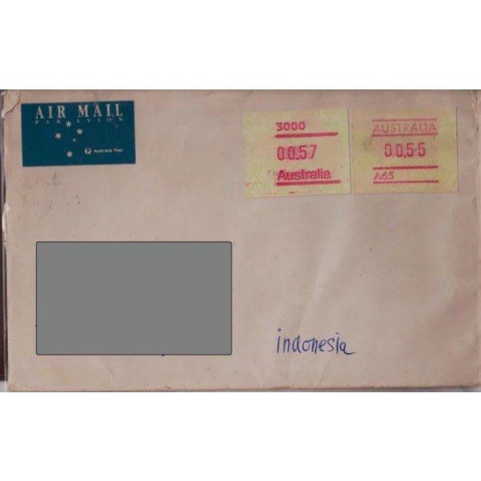 

Perangko Filateli A3-12 australia Cover To Indonesia