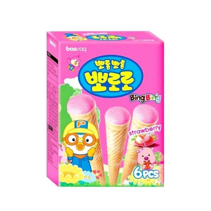 

Pororo Cone Snack Strawberry Box 54 g