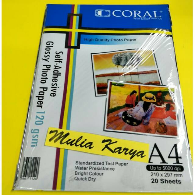 

Stiker Glossy Photo Paper Coral A4 120