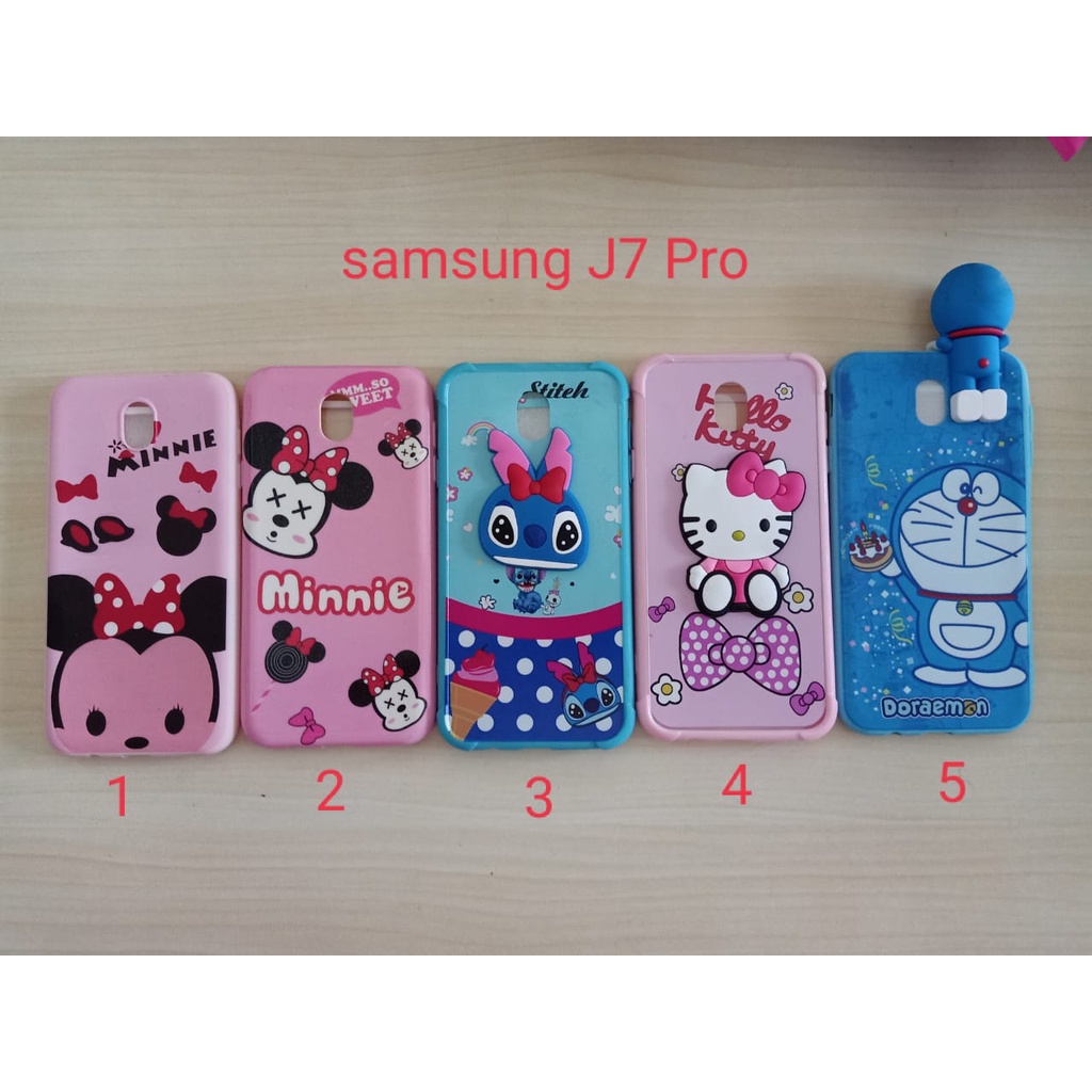 Case 360 Minnie Hello Kitty Doraemon Samsung J7 Pro