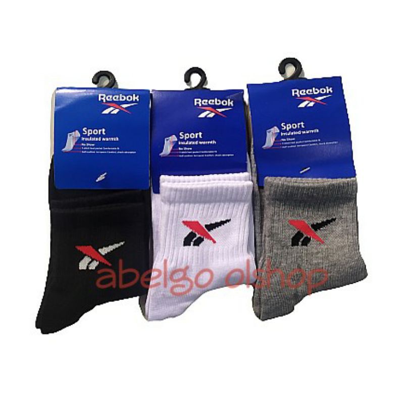 kaos kaki reebok sport premium spandex PE Lembut elastis-ukuran 3/4